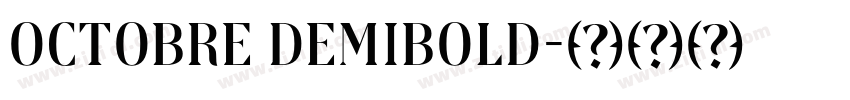 Octobre DemiBold字体转换